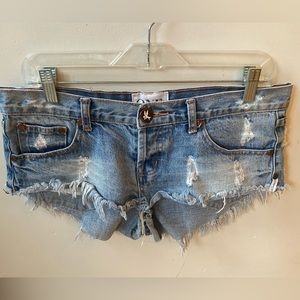 ONE TEASPOON Bonitas low-rise shorts distressed BRAND NEW